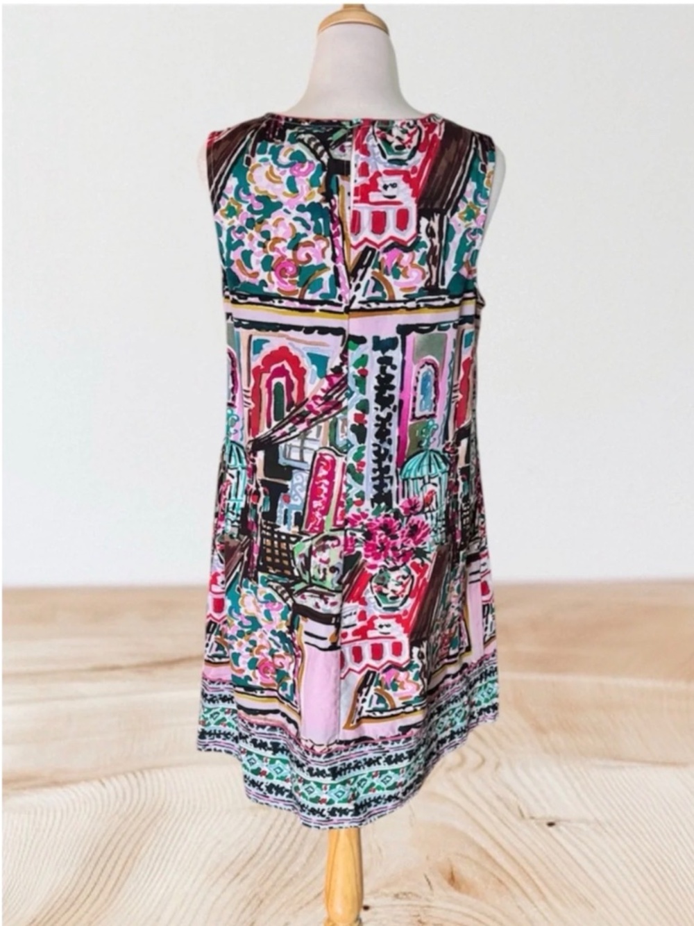 Anthropologie Mini Amelia Shift Dress Printed Swing Dress Size M - Picture 4 of 6